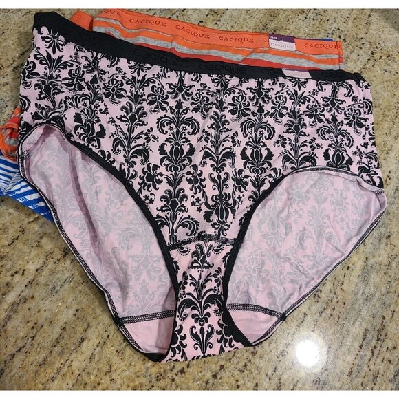 New! Lot of 9 Plus Size 26/28 Lane Bryant Cacique Full Brief Cotton Spandx Panty - Picture 11 of 14